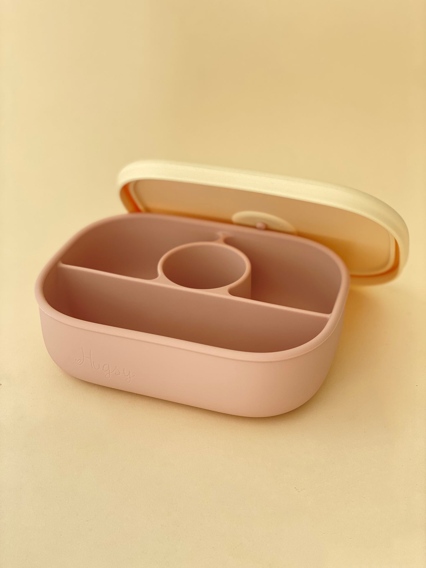 SILICONE LUNCH BOX / Bento box - 4 Compartment + steam vent