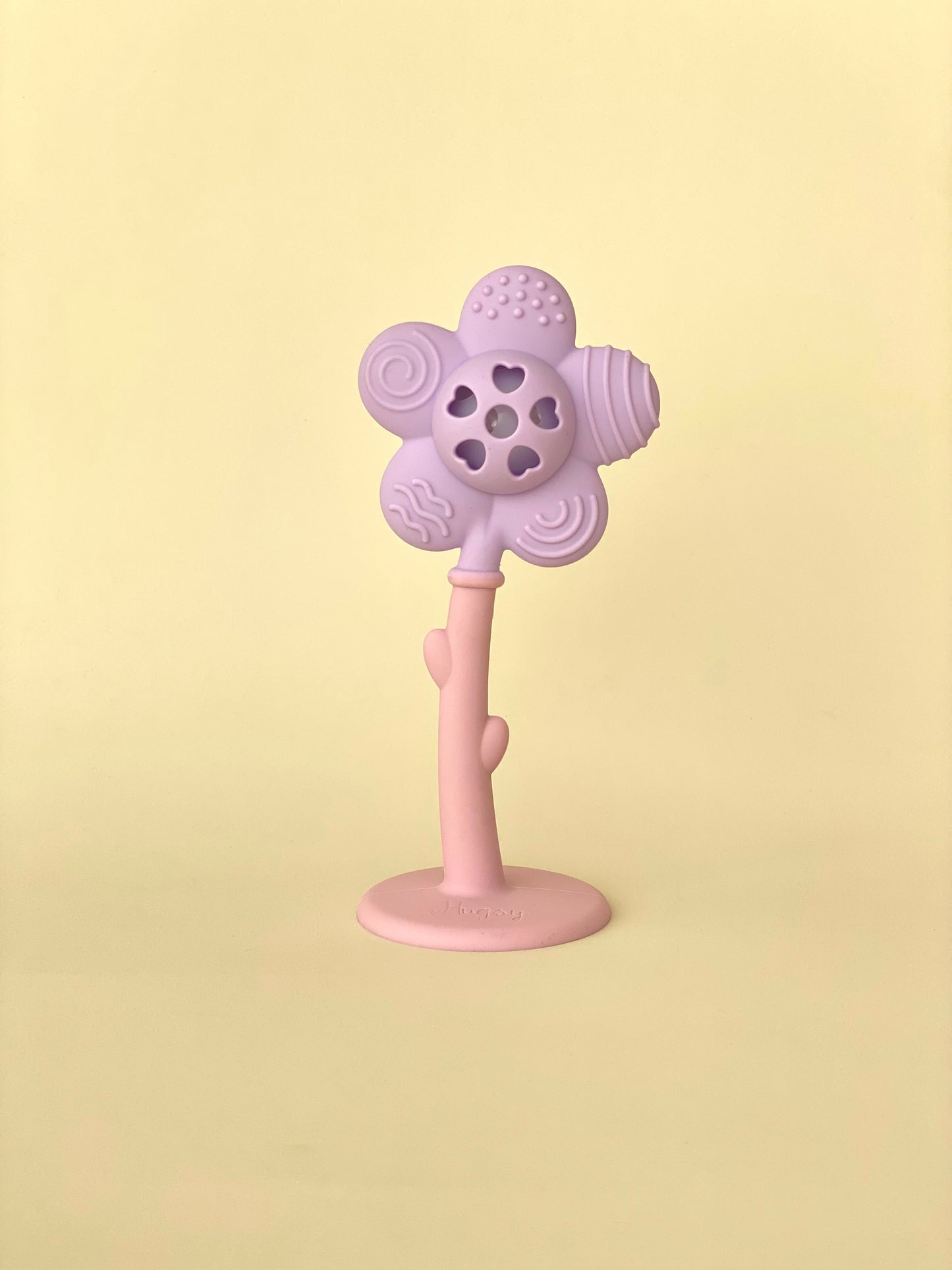 Silicone teether/rattle Flower