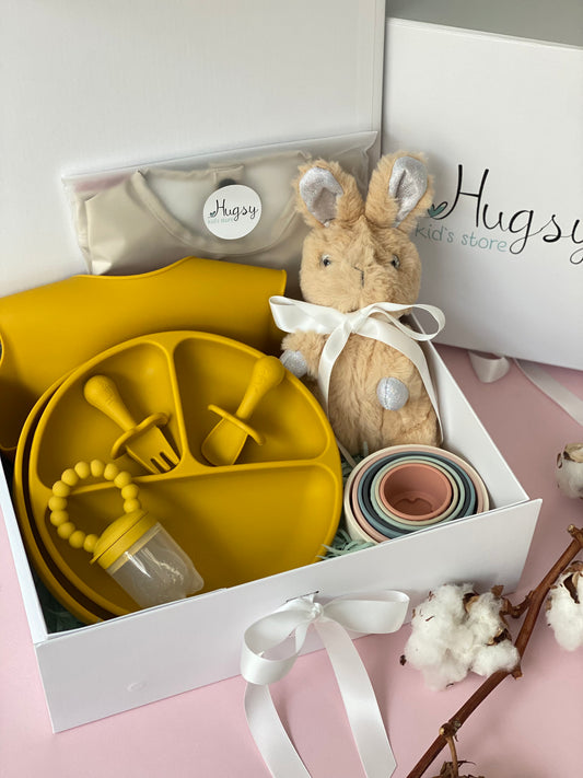 Hugsy Box midi Beginner - silicone feeding gift set