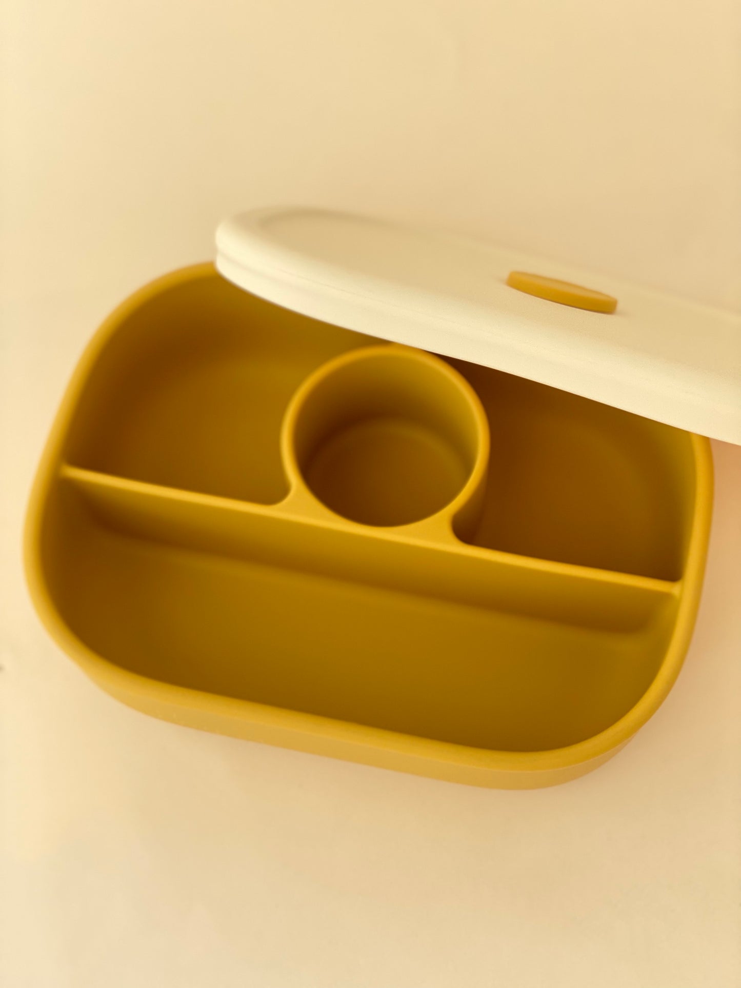 SILICONE LUNCH BOX / Bento box - 4 Compartment + steam vent