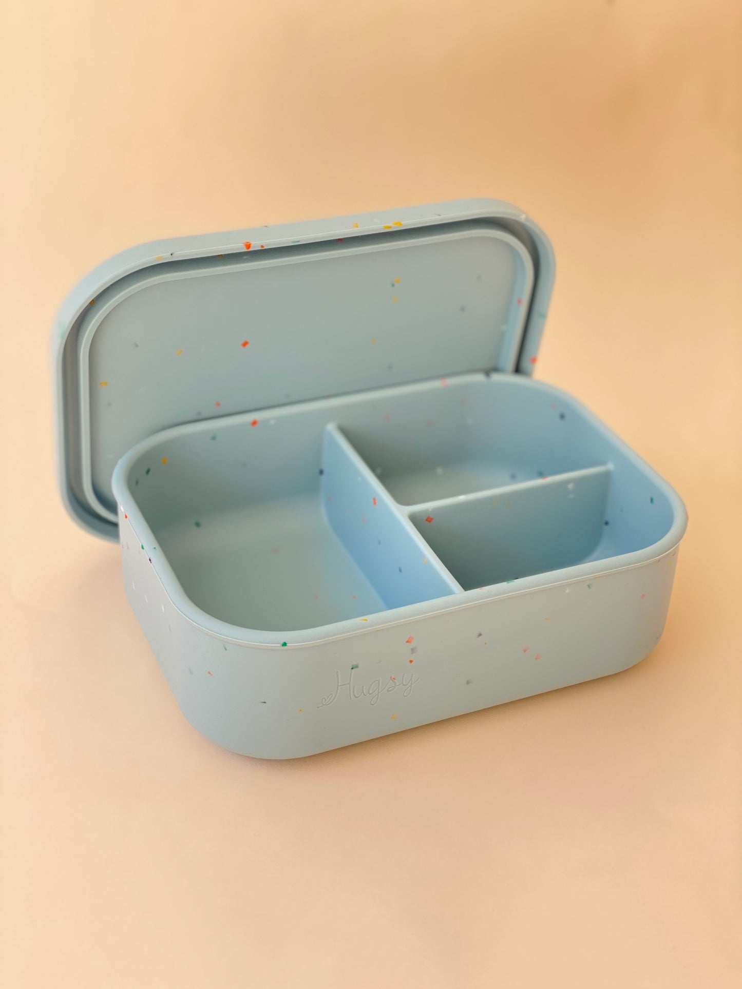 SILICONE LUNCH BOX / Bento box CONFETTI - 3 Compartment