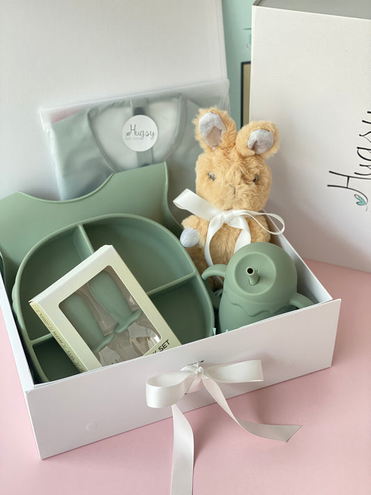 Hugsy Box midi Pro - silicone feeding gift set