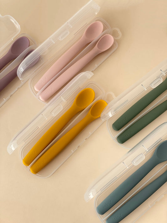 Long Silicone Spoon Purée Team - Set of 2