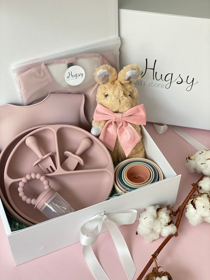 Hugsy Box midi Beginner - silicone feeding gift set