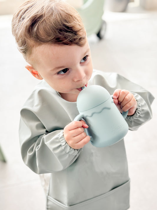 SILICONE TRAINING CUP WITH A STRAW + Snack lid