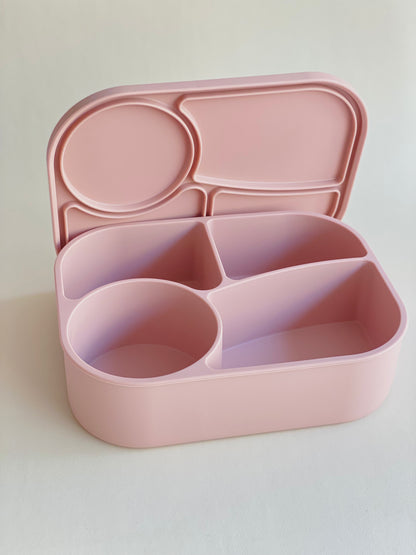 SILICONE LUNCH BOX / Bento box - 4 Compartment Large