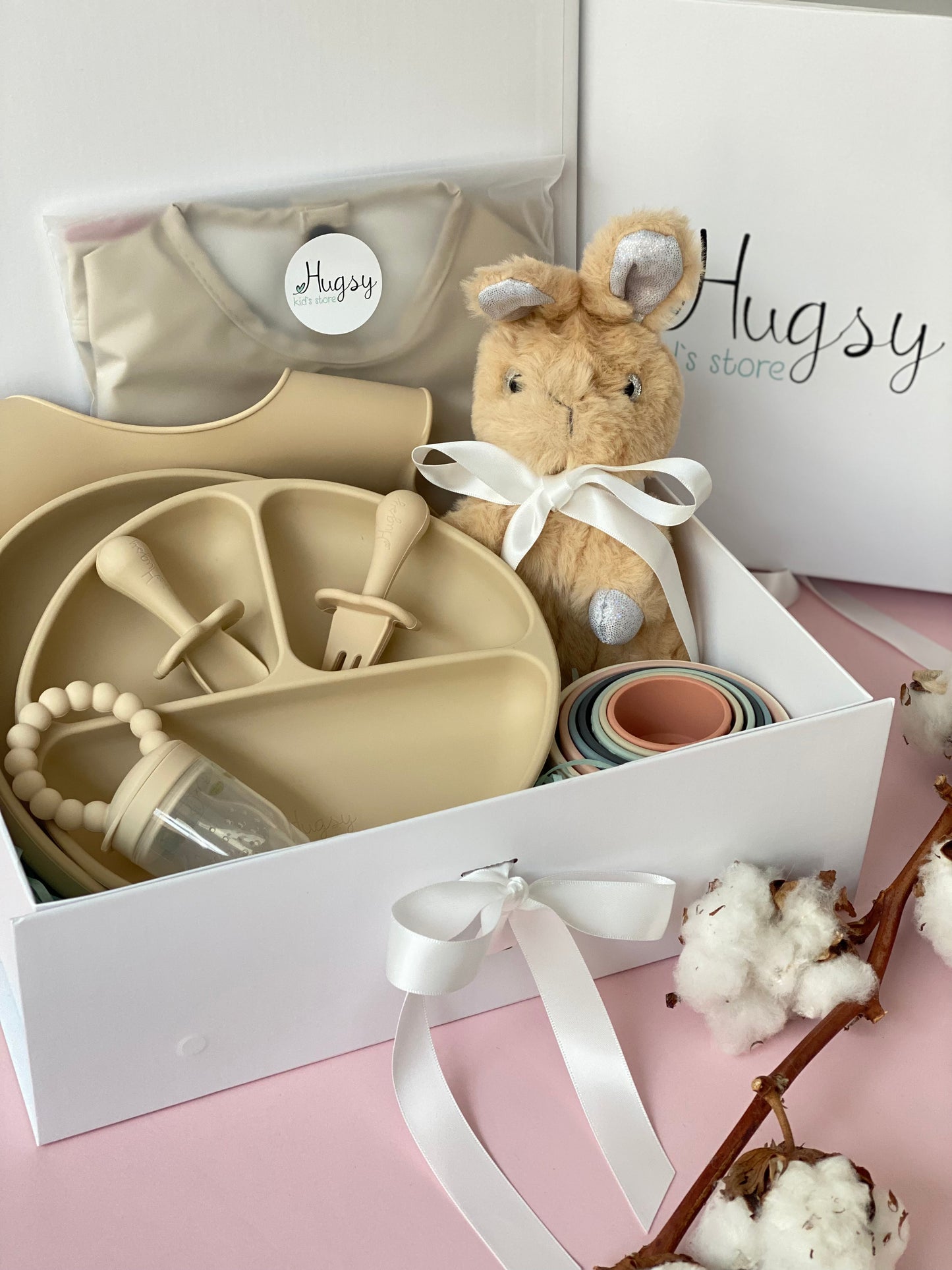 Hugsy Box midi Beginner - silicone feeding gift set