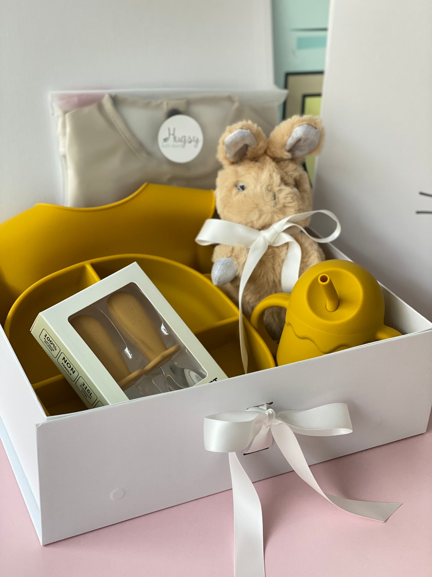 Hugsy Box midi Pro - silicone feeding gift set