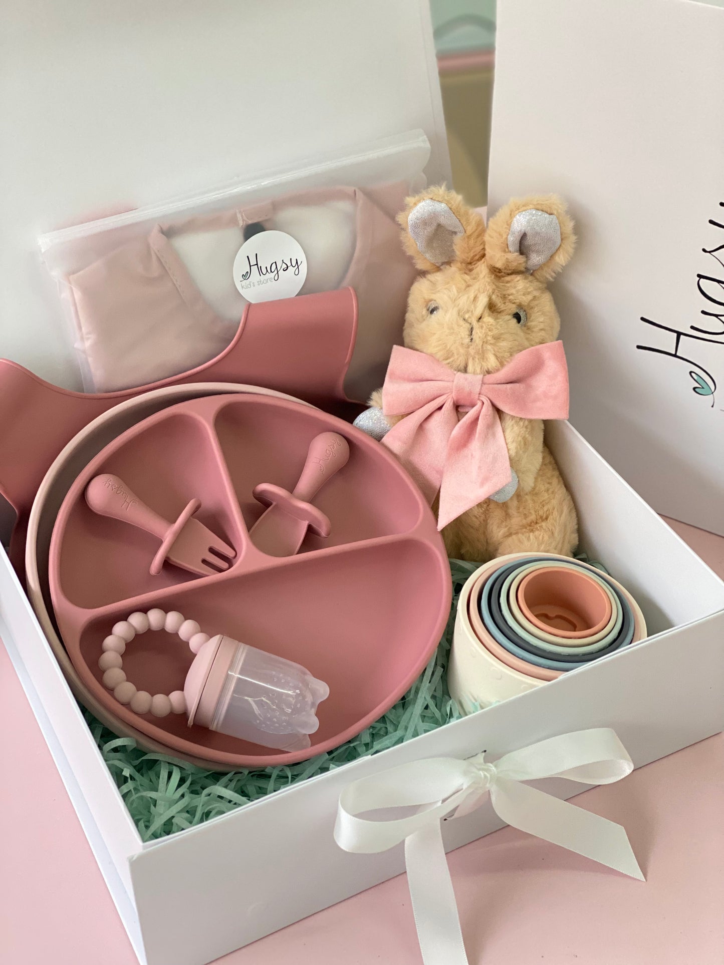 Hugsy Box midi Beginner - silicone feeding gift set