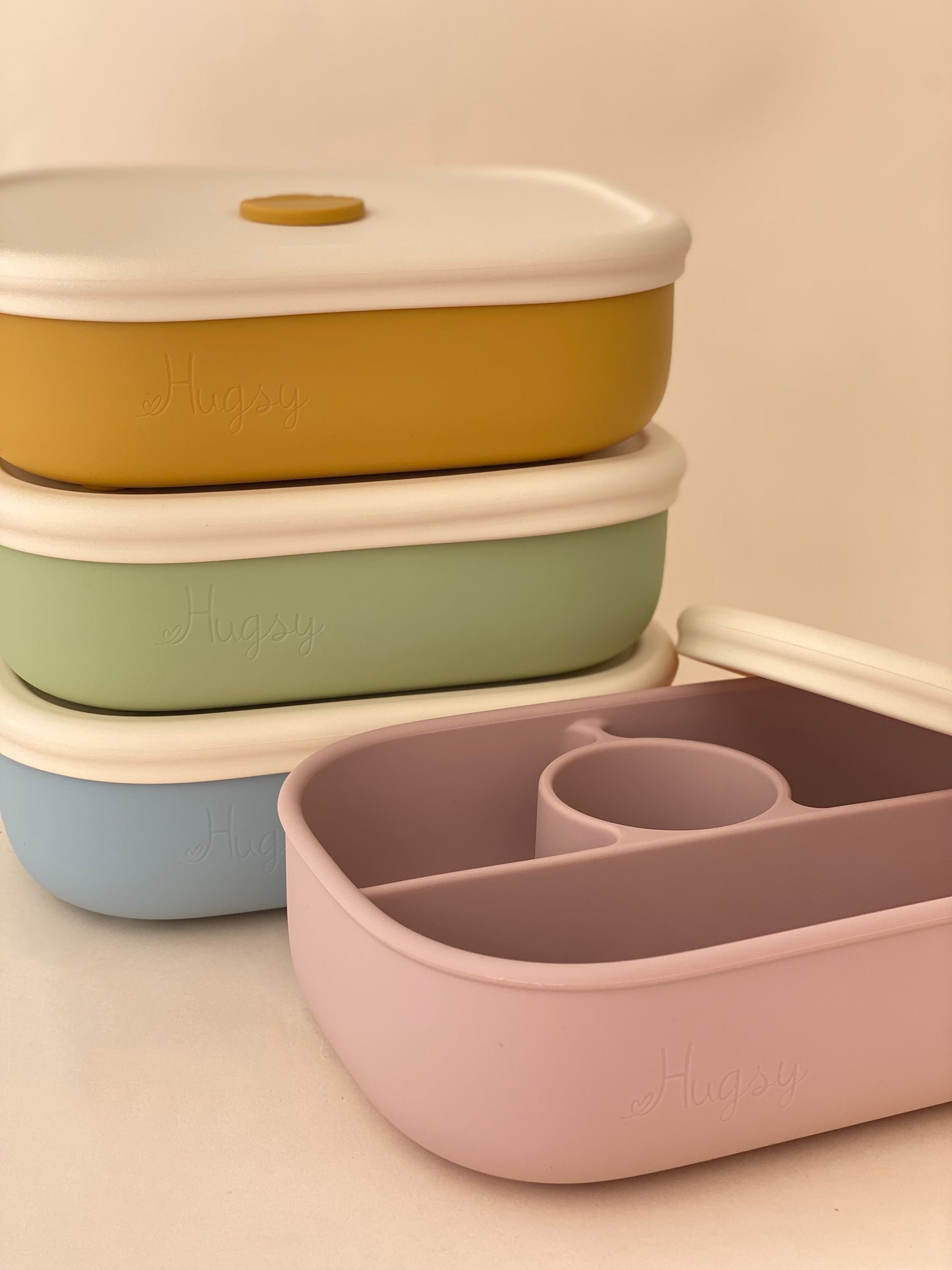 SILICONE LUNCH BOX / Bento box - 4 διαμέρισμα