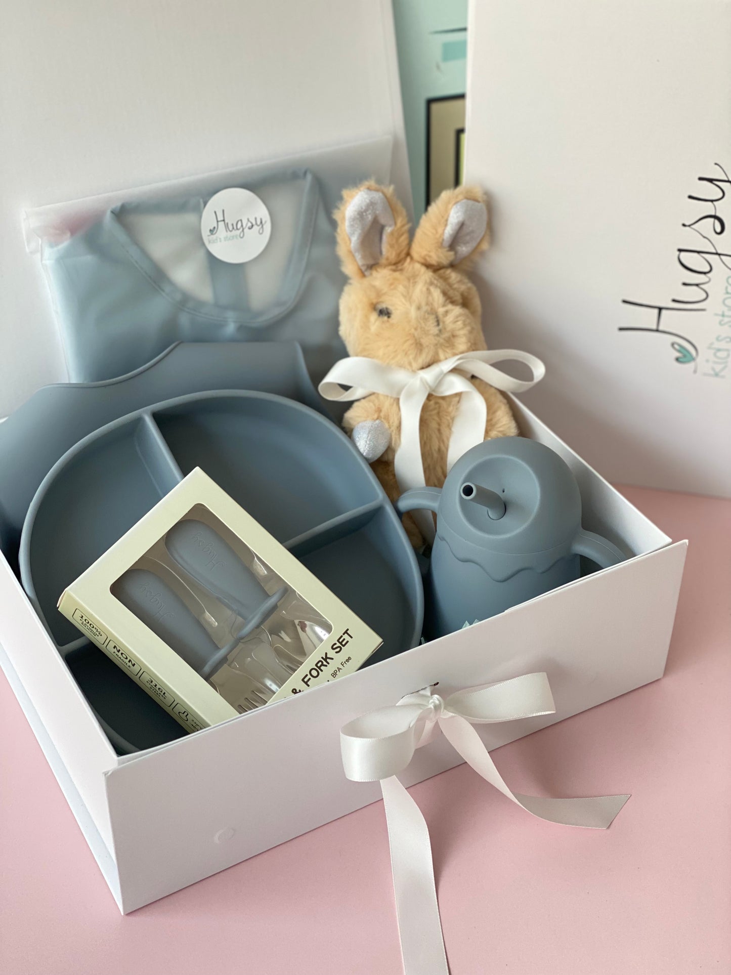 Hugsy Box midi Pro - silicone feeding gift set