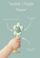 Silicone teether/rattle Flower