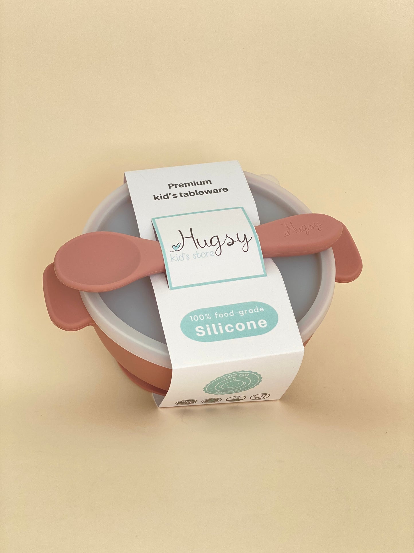 SILICONE SUCTION BOWL AND SPOON SET