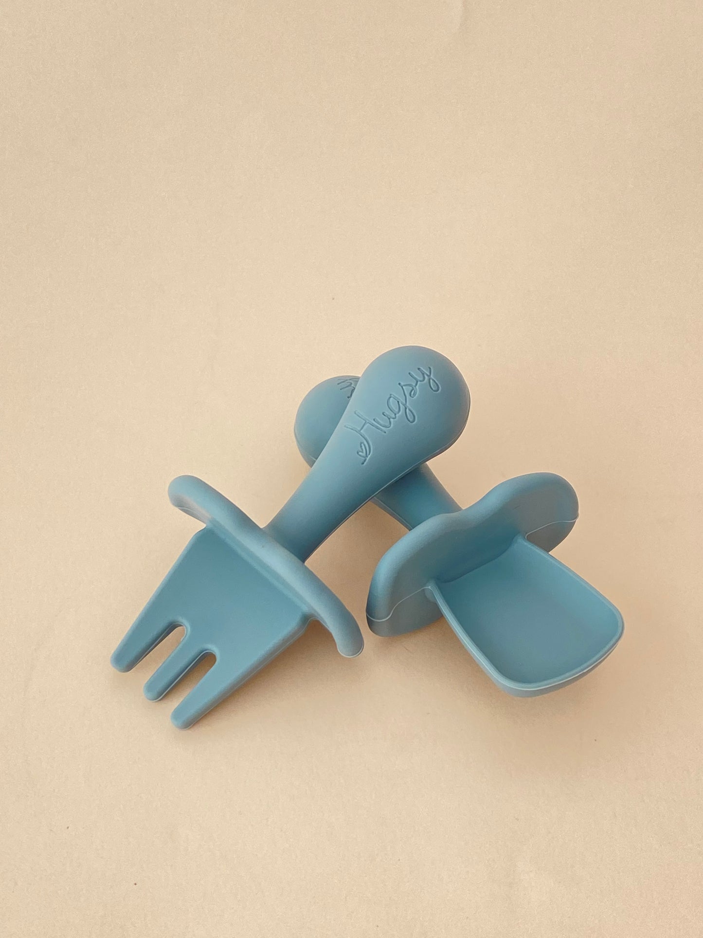 Silicone set training fork and spoon