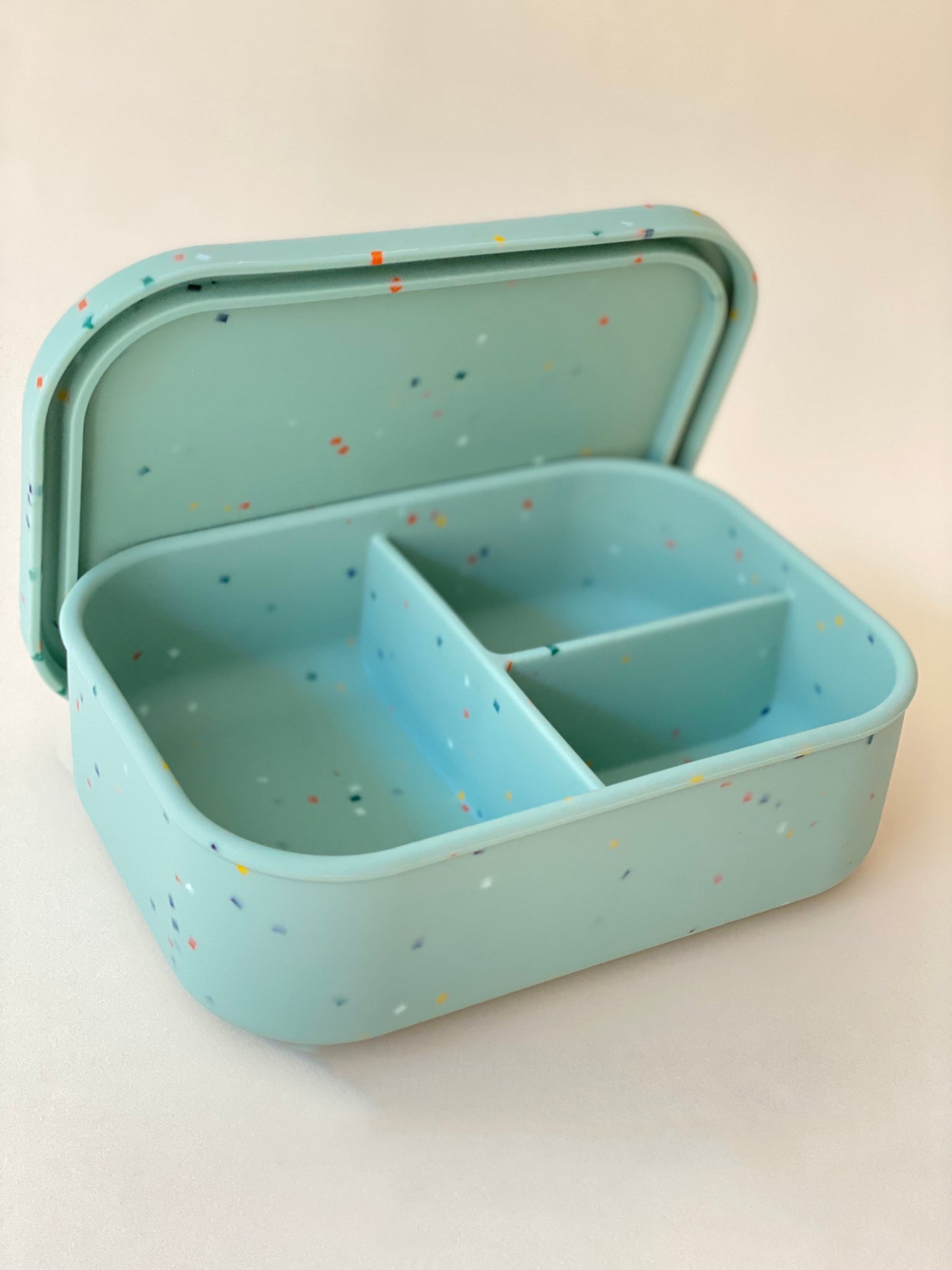 SILICONE LUNCH BOX / Bento box CONFETTI - 3 Compartment