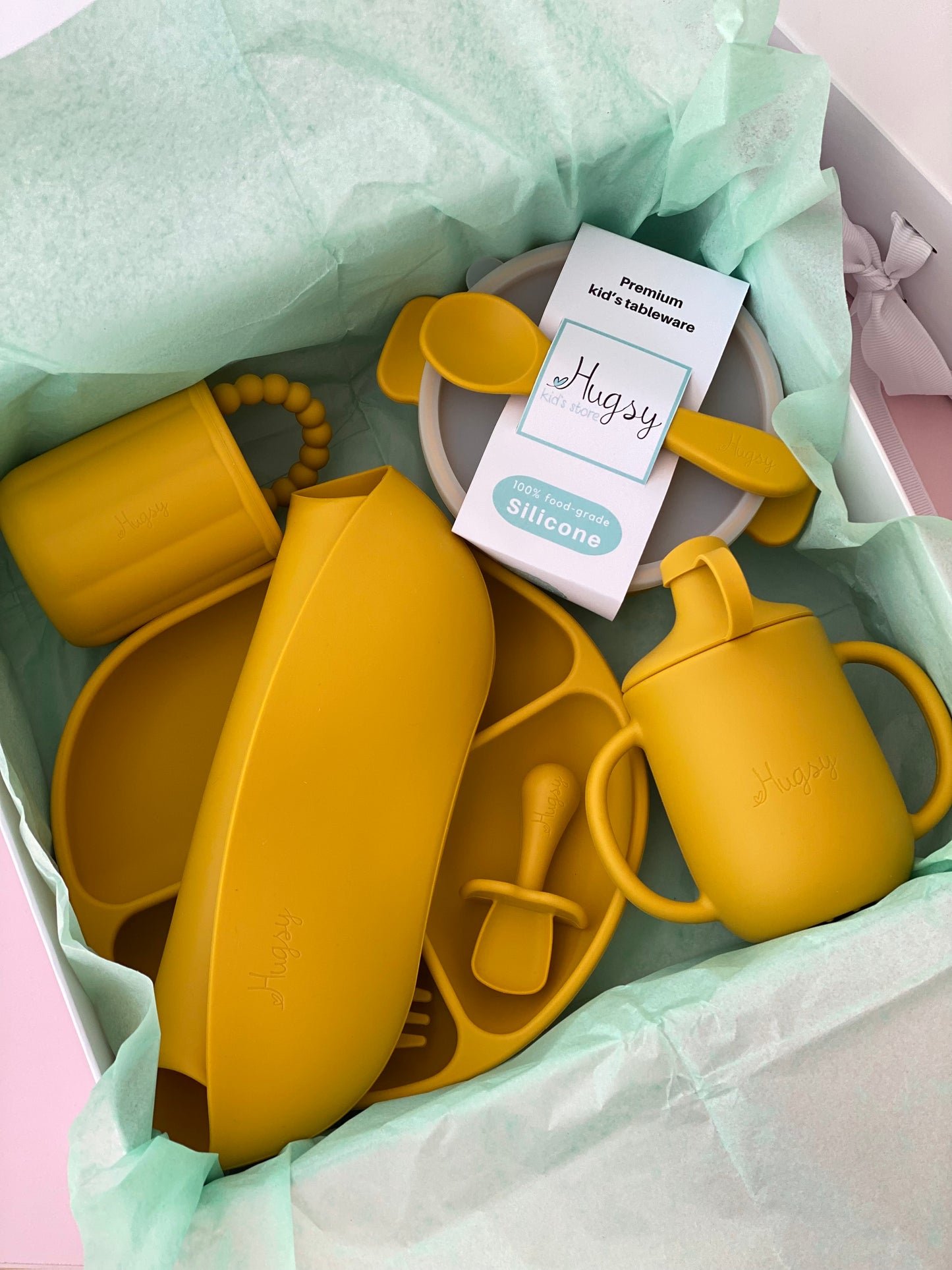 Hugsy Box midi - silicone feeding gift set