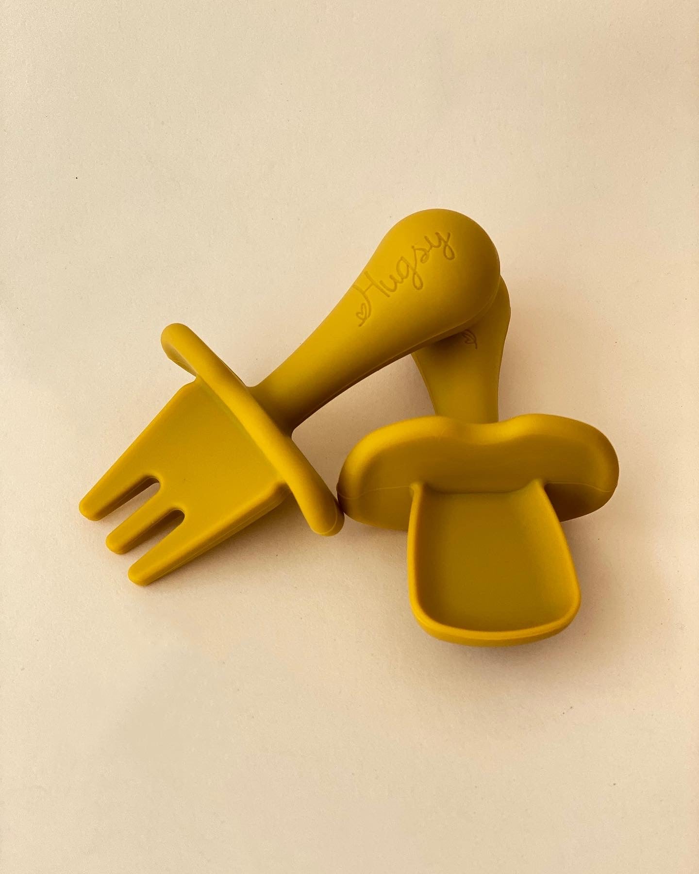 Silicone set training fork and spoon