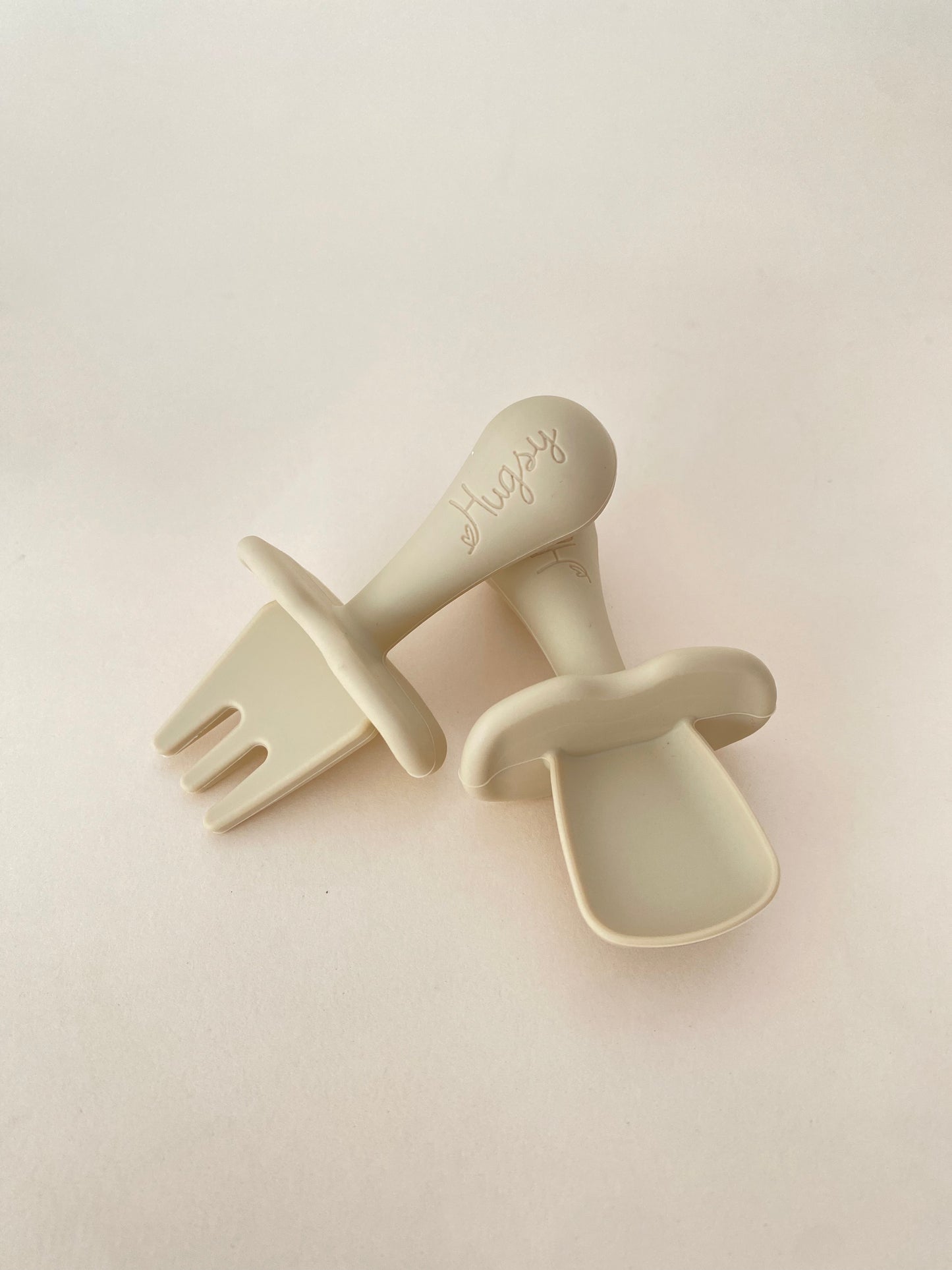 Silicone set training fork and spoon