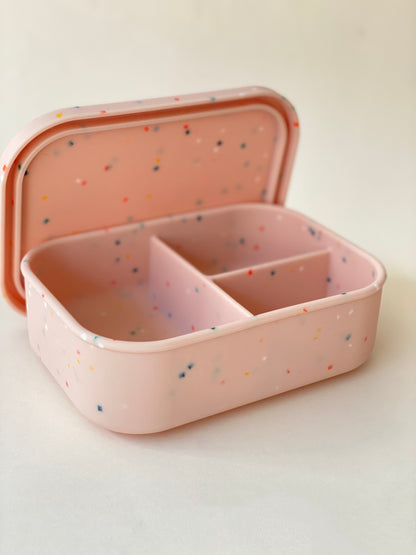 SILICONE LUNCH BOX / Bento box CONFETTI - 3 Compartment