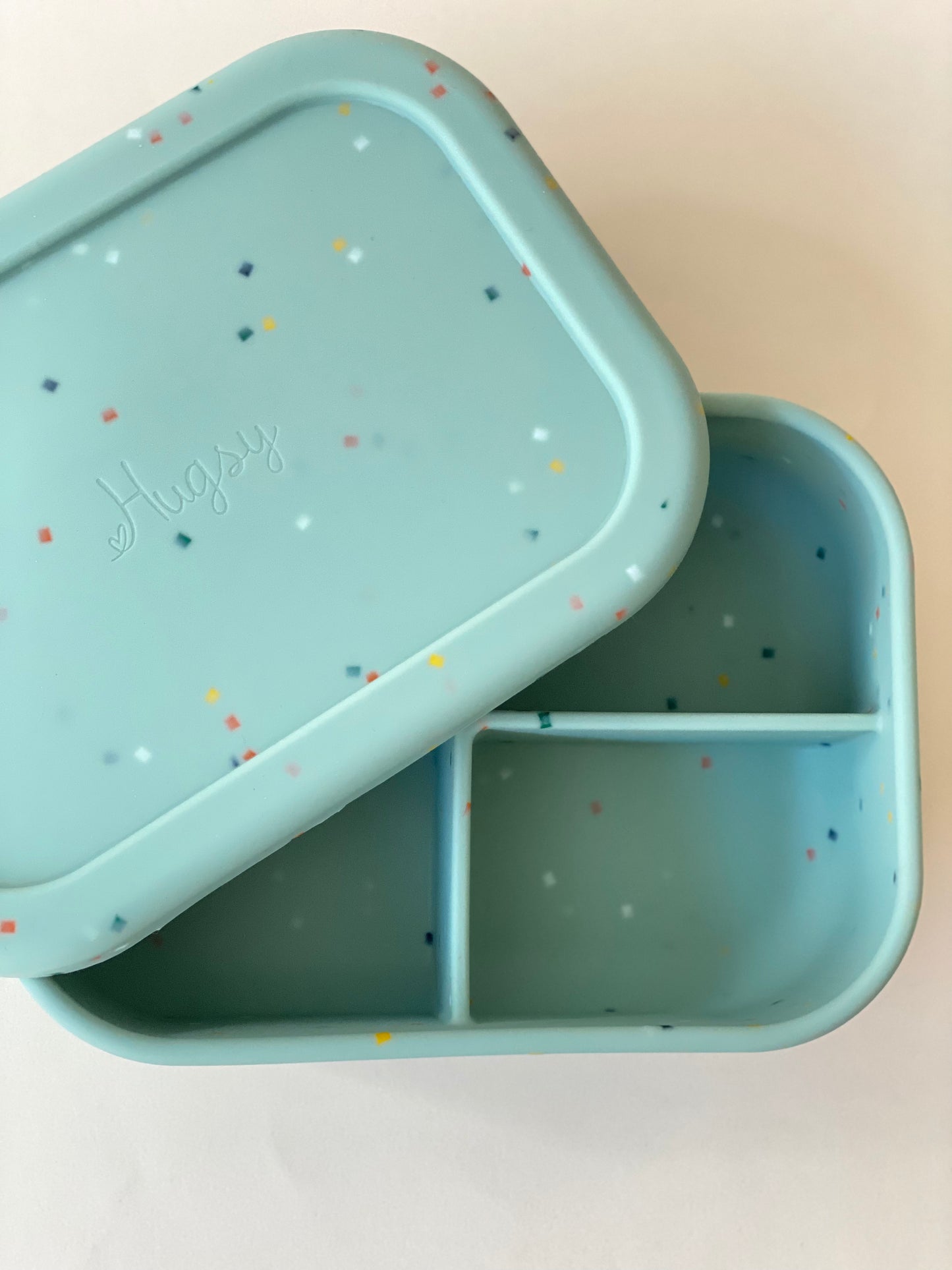 SILICONE LUNCH BOX / Bento box CONFETTI - 3 Compartment